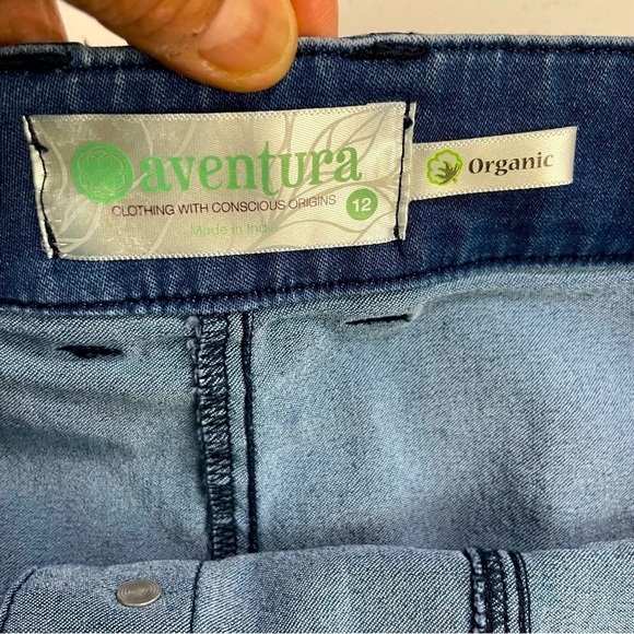 Adventura Women’s Organic Denim Skirt Size 12 - Picture 6 of 7